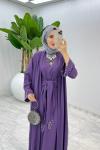 Mürdüm Premium Sofia Abaya Takım Tesettür Giyim